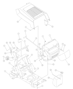 Hood Style 2 Diagram and Parts List for 13AC762F729 2005 Yard Machines Lawn Tractor